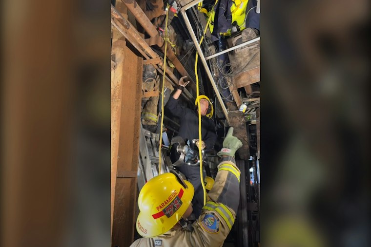 Crane Operator Trapped 12 Feet Up After Cab Falls at West Valley Warehouse