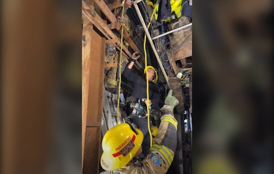 Crane Operator Trapped 12 Feet Up After Cab Falls at West Valley Warehouse