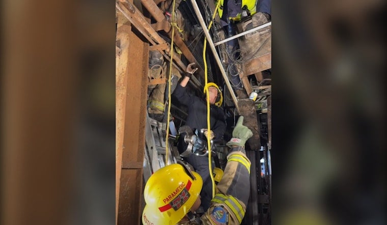 Crane Operator Trapped 12 Feet Up After Cab Falls at West Valley Warehouse