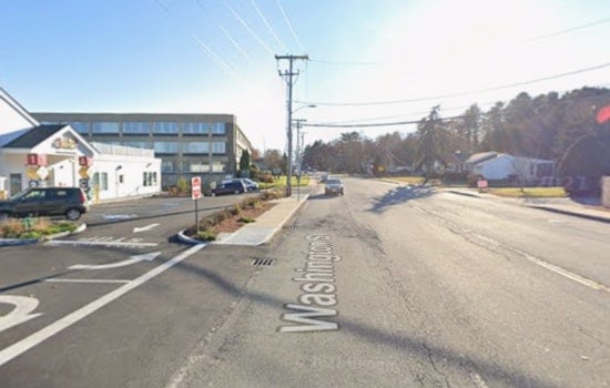 Crash Shuts Down Dedham's Washington Street