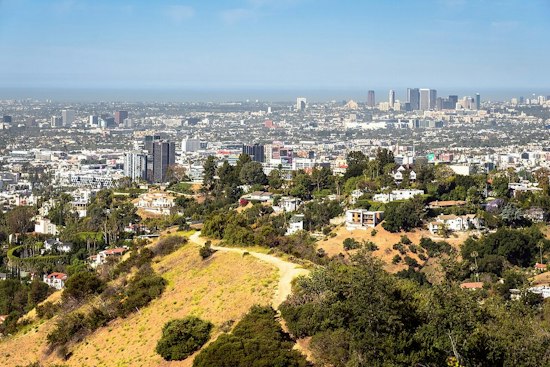 Downtown LA Marine Layer As Warmer Weather Builds