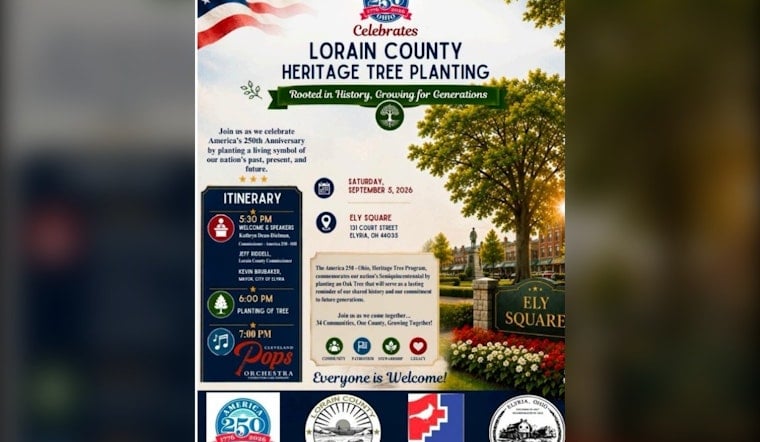Elyria Plants Oak for America's 250th, Then Cleveland Pops Takes Ely Square