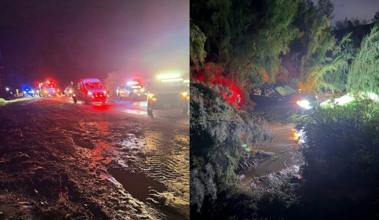 Flash Flood Sweeps Car Into Radium Springs Arroyo, CBP Copter Joins Rescue