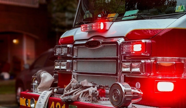 Four-Alarm Fire Tears Through Hawthorne Tire Shop, Crews Fight From Outside