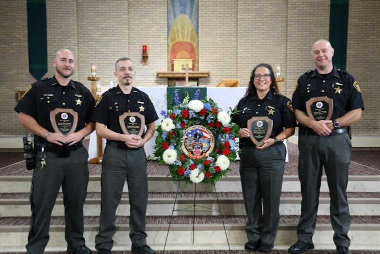 Four Harrison Township Deputies Honored After Burning-Car Response