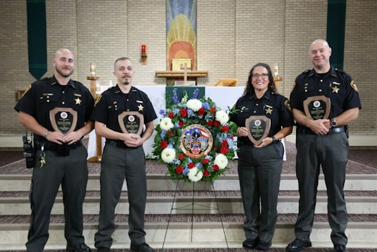 Four Harrison Township Deputies Honored After Burning-Car Response