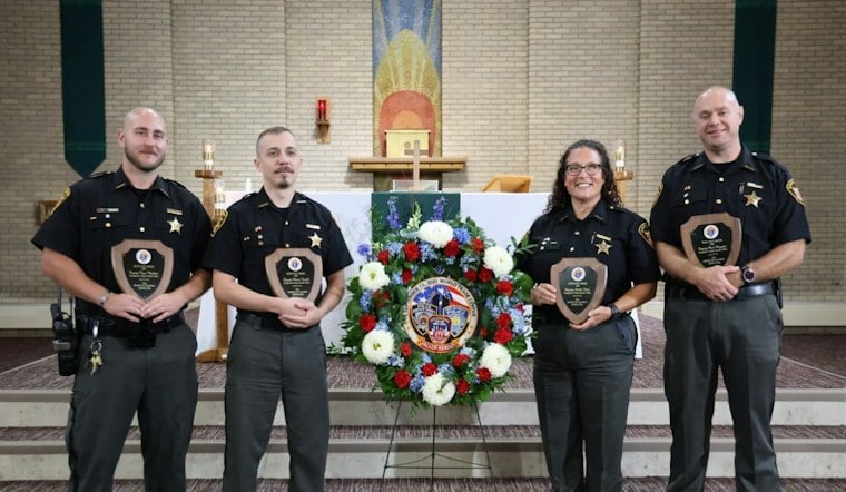 Four Harrison Township Deputies Honored After Burning-Car Response