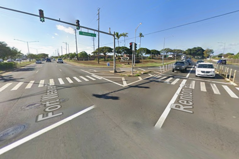 Helmetless Ewa Beach Moped Rider, 57, Critical After Red-Light Crash