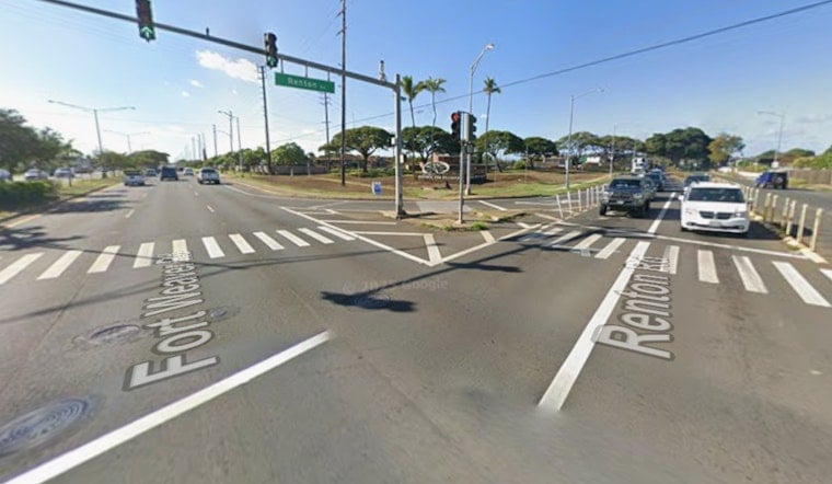 Helmetless Ewa Beach Moped Rider, 57, Critical After Red-Light Crash