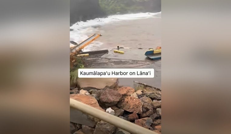 Hurricane Lowell Shuts Down Lānaʻi's Only Cargo Harbor, Stranding 3,400 Residents
