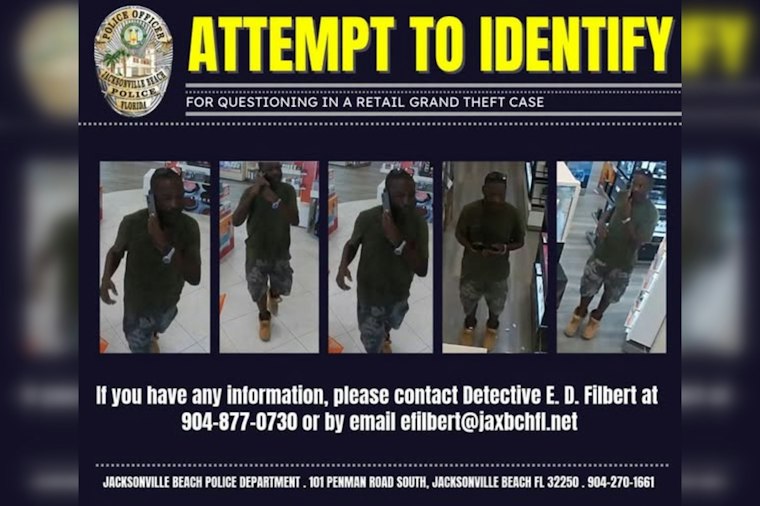 Jacksonville Beach Police Hunt Shoplifter in Third Ulta Theft This Year