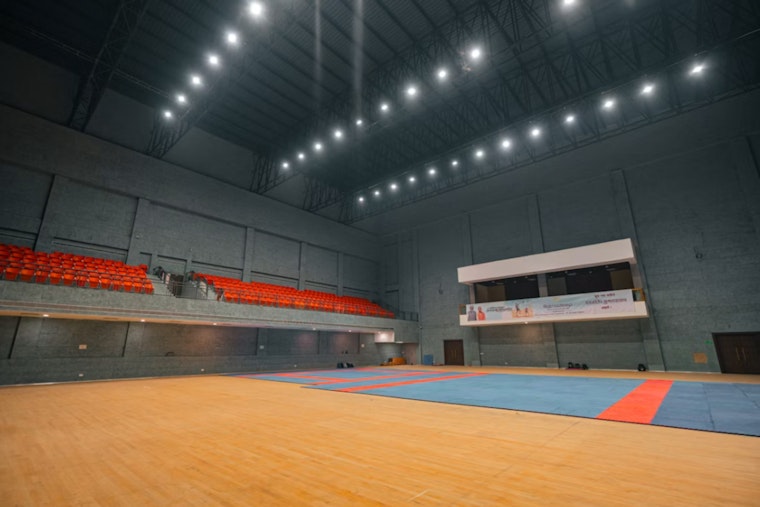 Jennings High Gym Gets Jumbotron, New Floor After Winter Flood Shut School Down