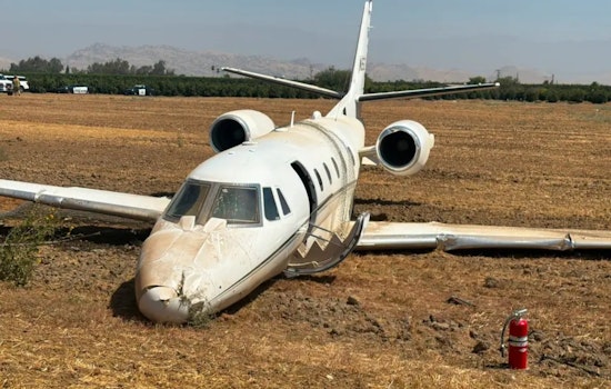 Jet Carrying Four Bay Area Doctors Skids Off Runway Near Porterville, All Six Escape