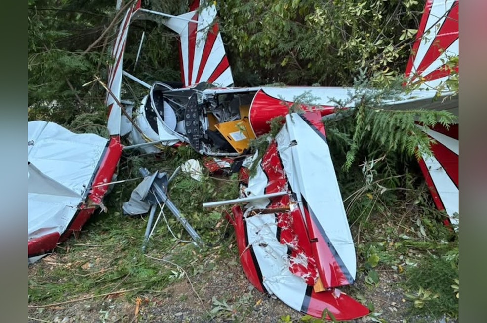Lake Stevens Biplane Crashes Into Backyard, Narrowly Misses Family and Propane Tank