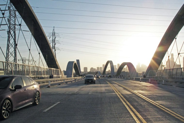 LAPD Corrals 80 Minibikes on Sixth Street Bridge in Takeover Crackdown