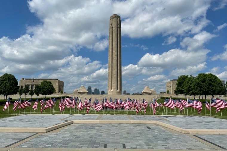 Liberty Memorial Tower Glows Nightly This Fall for Free Light Show