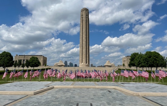 Liberty Memorial Tower Glows Nightly This Fall for Free Light Show