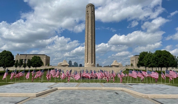 Liberty Memorial Tower Glows Nightly This Fall for Free Light Show
