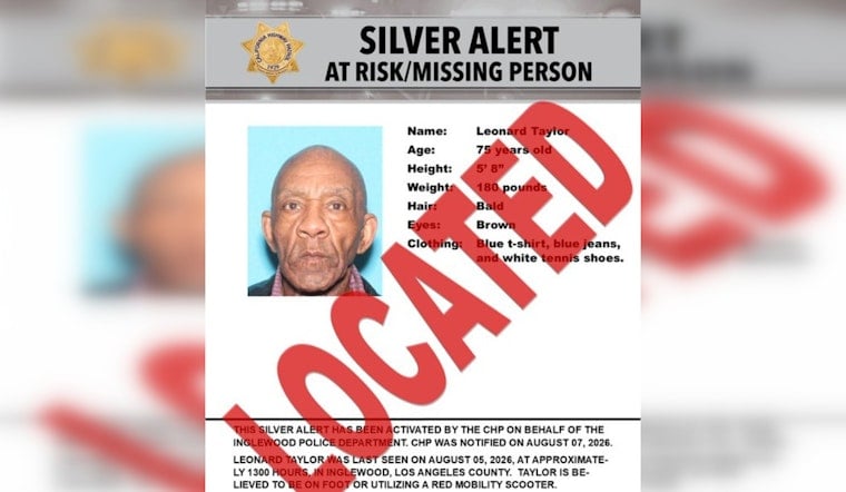 Missing Inglewood Man, 75, Found Safe After Weeks-Long Silver Alert Search
