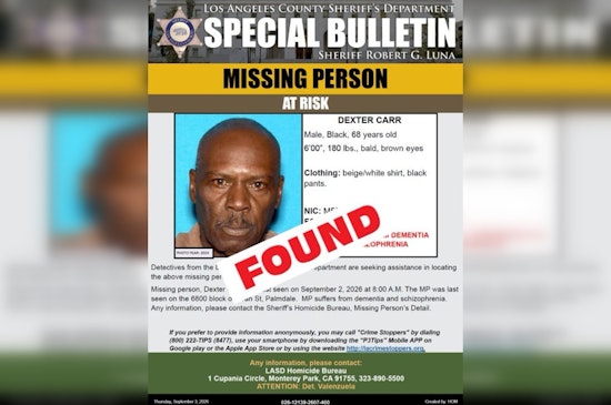 Missing Palmdale Man Dexter Carr, 68, Found Safe After Overnight Search
