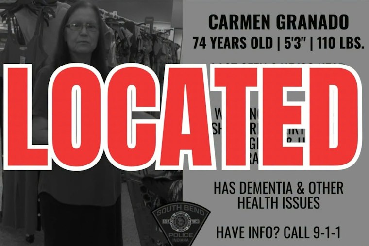 Missing South Bend Woman, 74, Found Safe After Statewide Silver Alert