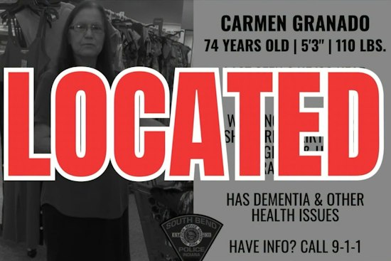 Missing South Bend Woman, 74, Found Safe After Statewide Silver Alert