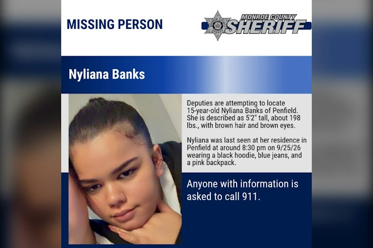 Monroe County Deputies Search for Missing Penfield Teen Nyliana Banks