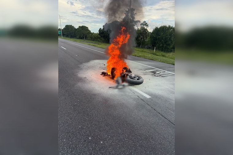 Motorcycle Crash Shuts Down I-95 South in Martin County, Rider Airlifted