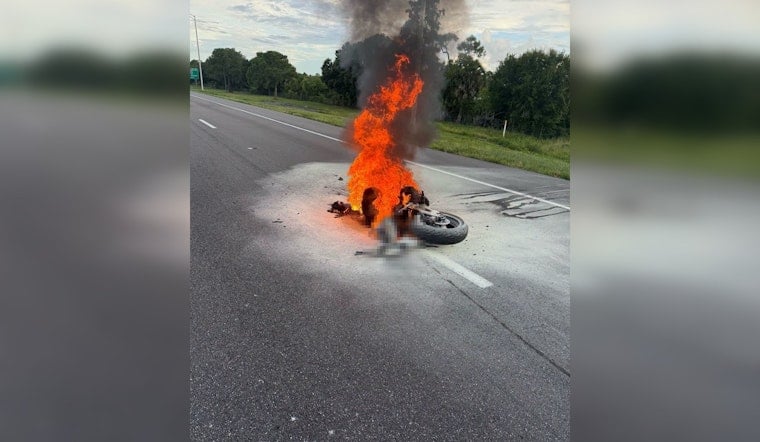 Motorcycle Crash Shuts Down I-95 South in Martin County, Rider Airlifted