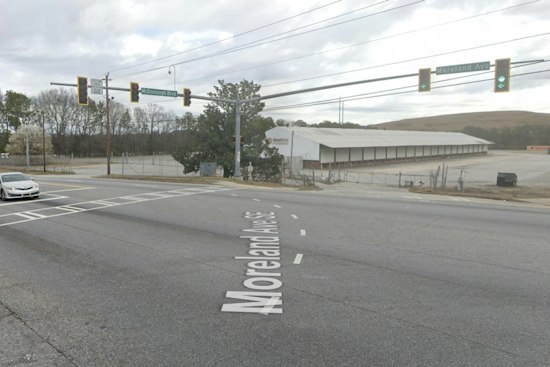 Motorcycle Down, Car on Median After Moreland Ave Crash in SE Atlanta