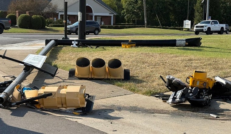 Mt. Juliet Driver Blacks Out, Slams Into Traffic Light, Wakes Up in ICU