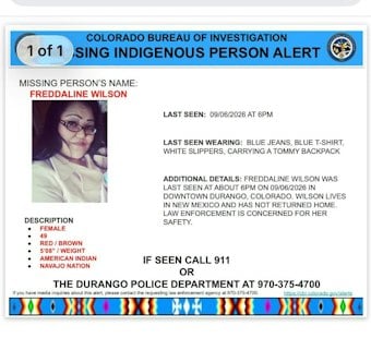 Navajo Nation Woman, 49, Vanishes in Durango, Colorado Issues Statewide Alert