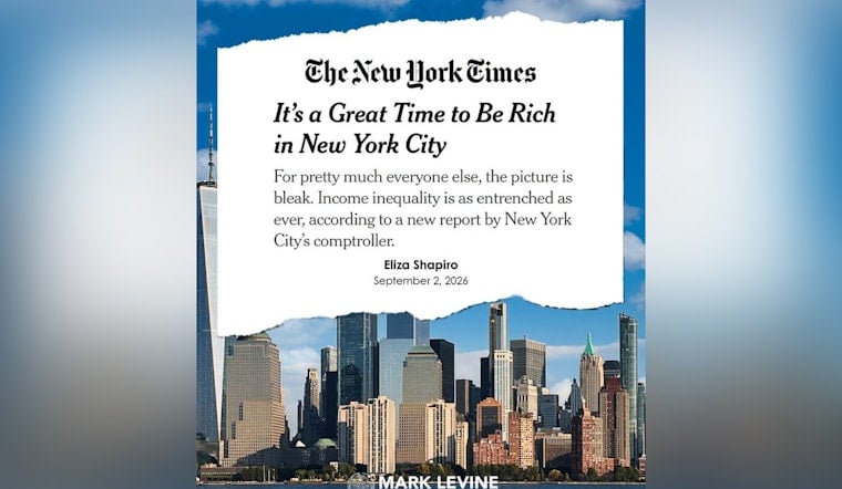 NYC's Richest 0.1% Grabbed Half of Income Growth as Most Residents Fell Behind