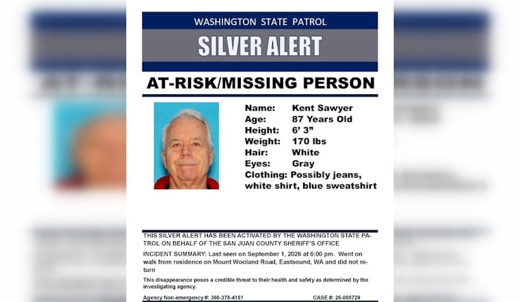 Orcas Island Silver Alert Seeks 87-Year-Old Missing Since Evening Walk