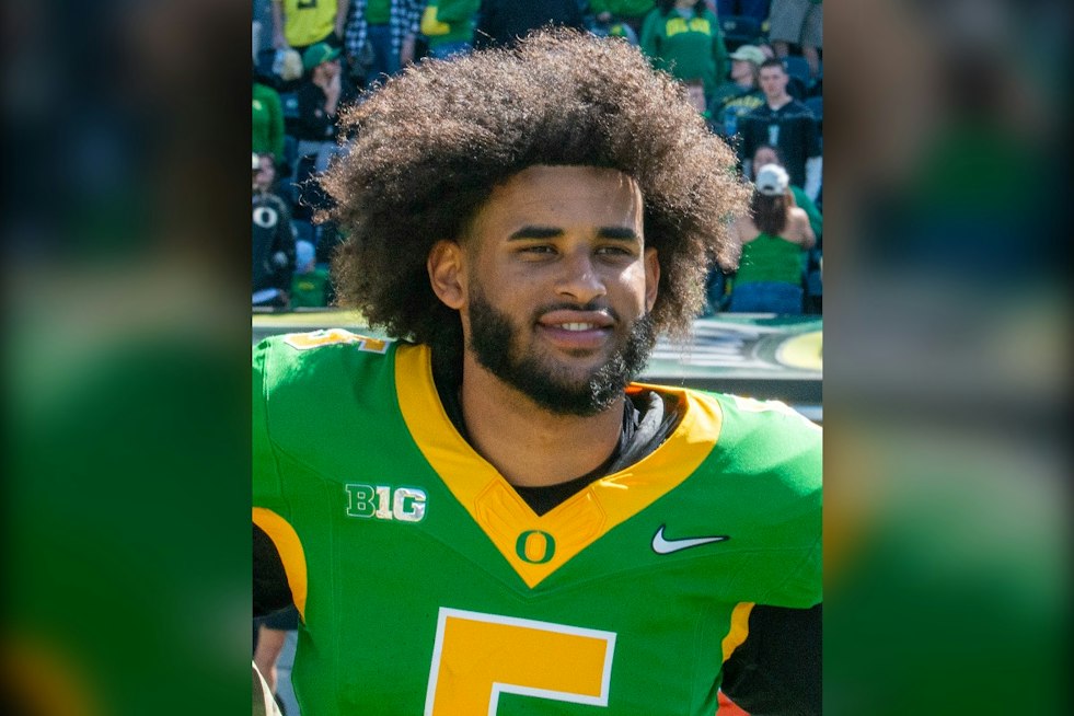 Oregon QB Dante Moore Stretchered Off After Brutal Hit in USC Win