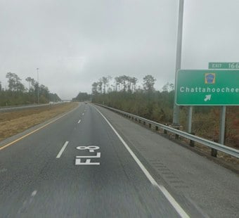 Orlando Woman Dies After Car Hits Trees, Catches Fire on I-10 in Gadsden County