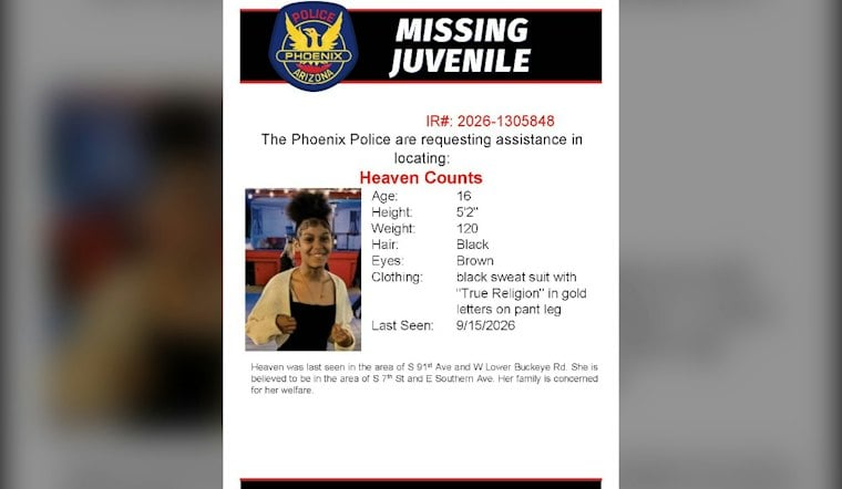 Phoenix Police Search for Missing Juvenile