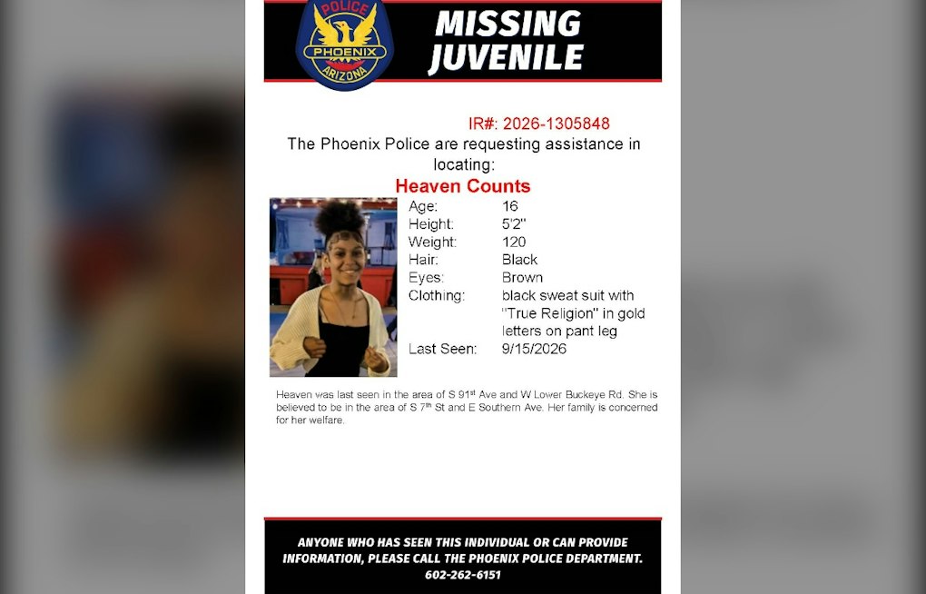 Phoenix Police Search for Missing Juvenile