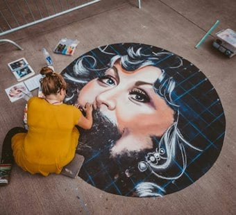 Pigeon Forge's 11th Chalkfest Turns The Island Sidewalks Into Fairy-Tale Art