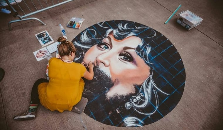 Pigeon Forge's 11th Chalkfest Turns The Island Sidewalks Into Fairy-Tale Art