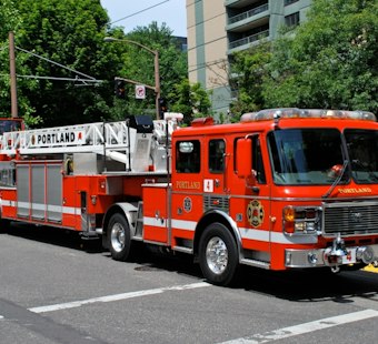 Portland Fire Responds to Crash With Trapped Occupant; Both Occupants Conscious