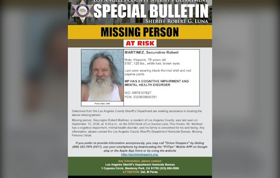 Public Asked to Help Find Secundino Robert Martinez in Pico Rivera