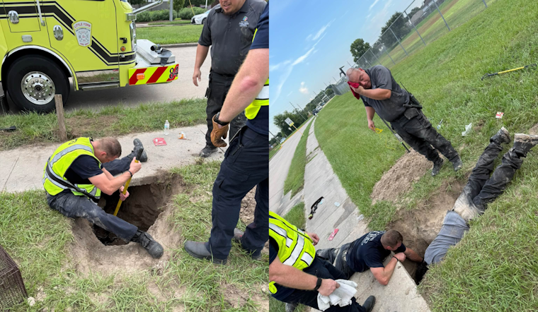 Puppy Rescue Near Houston School Exposes Sidewalk Collapse Hazard