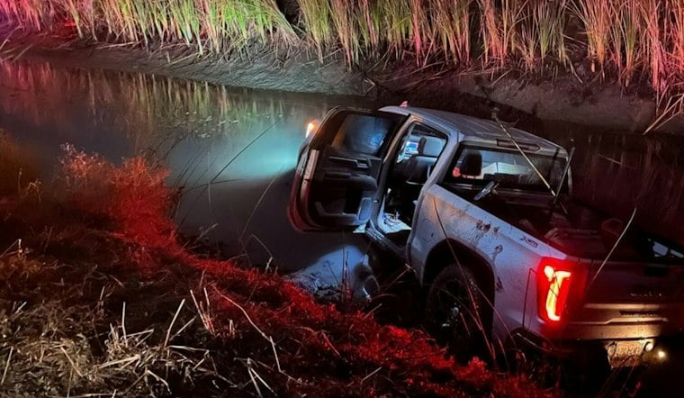 Rancho Cordova Man Crashes Stolen Truck, Hides in Culvert After Sutter Chase