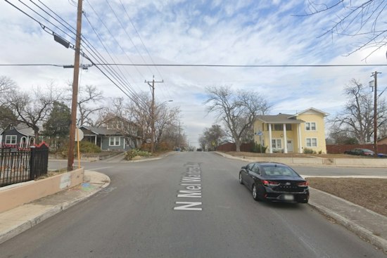 Red Car Swerves Onto San Antonio Sidewalk, Hits Woman, Speeds Off