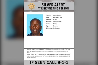 Redwood City Silver Alert for 85-Year-Old John Jones