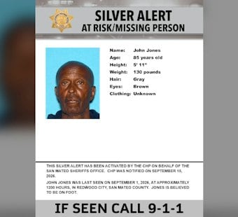 Redwood City Silver Alert for 85-Year-Old John Jones