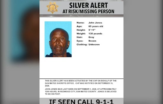Redwood City Silver Alert for 85-Year-Old John Jones