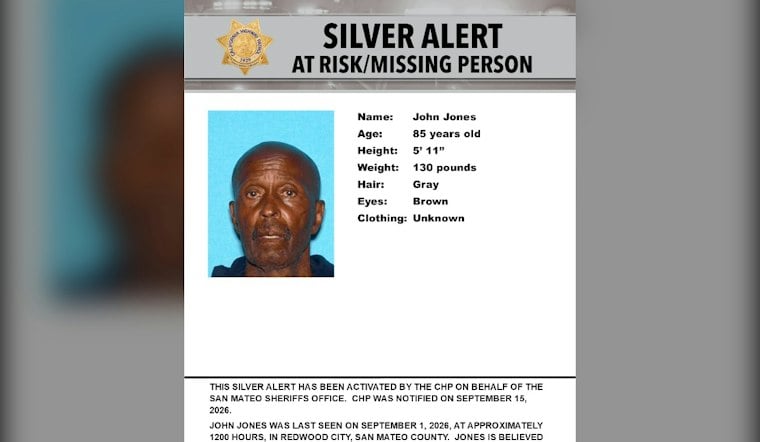 Redwood City Silver Alert for 85-Year-Old John Jones