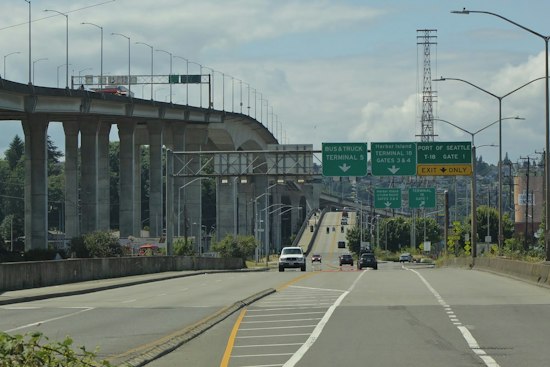Rollover Crash Shuts Down Westbound West Seattle Bridge, Traps Occupant